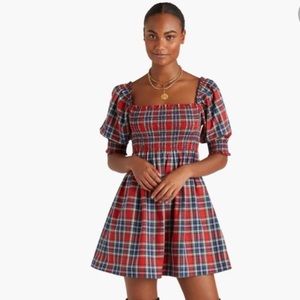 NWT Hill House Home Athena Nap Dress in Red Tartan